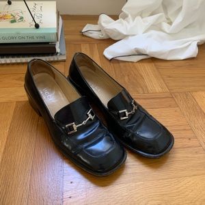 Gucci block heel loafers